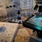 Biologie cellulaire : cellule eucaryote au microscope en laboratoire