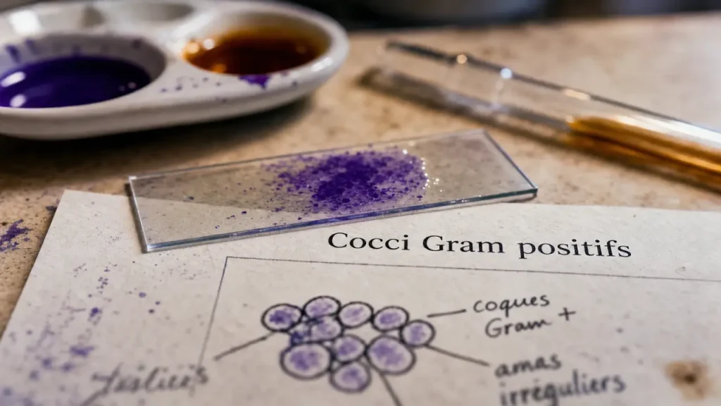 Cocci Gram positif : identification, paroi bactérienne et enjeux du diagnostic clinique