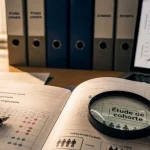 Etude de cohorte : exposés vs non-exposés, risque au fil du temps