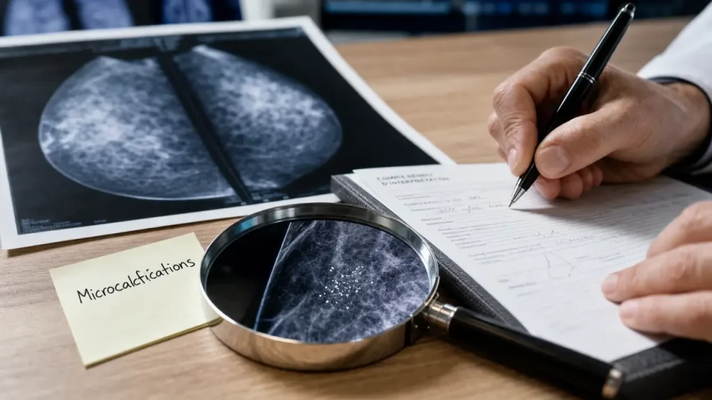 Microcalcifications du sein : bénignes, suspectes ou à biopsier selon l’ACR ?