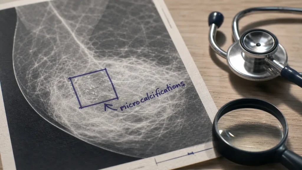 Microcalcifications du sein : bénignes, suspectes ou à biopsier selon l’ACR ?