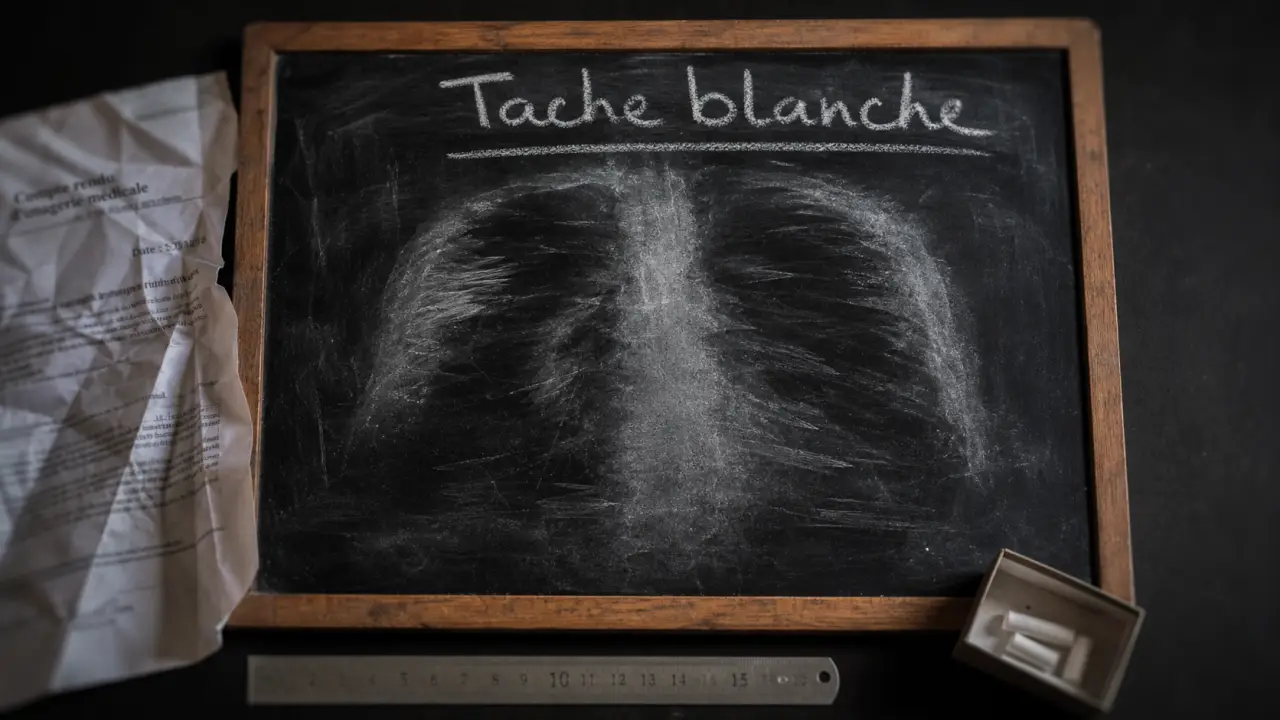 Tache blanche aux poumons sur radio thorax