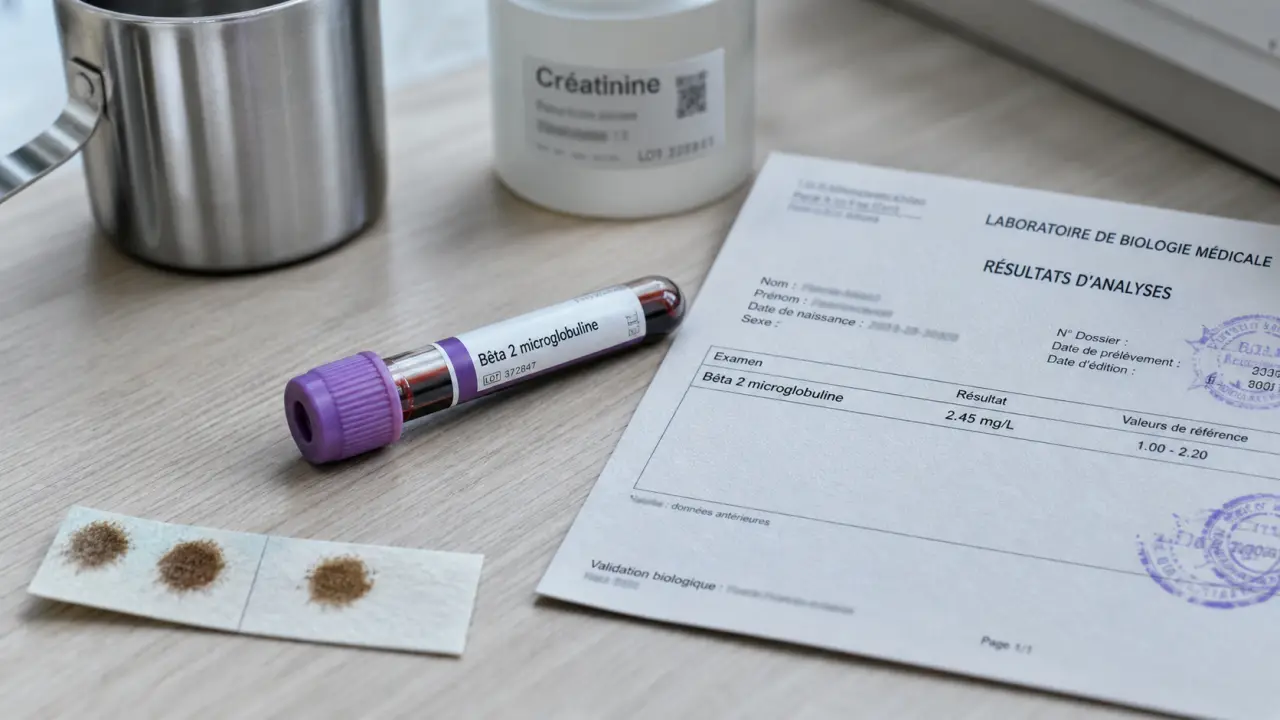 Bêta 2 microglobuline élevée cause : analyse sang, reins, inflammation, cancer
