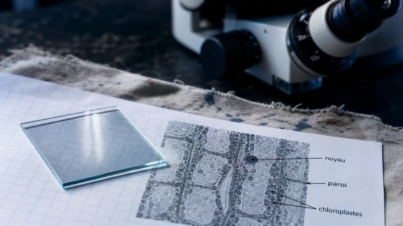 Cellule au microscope : lame et micrographie en TP