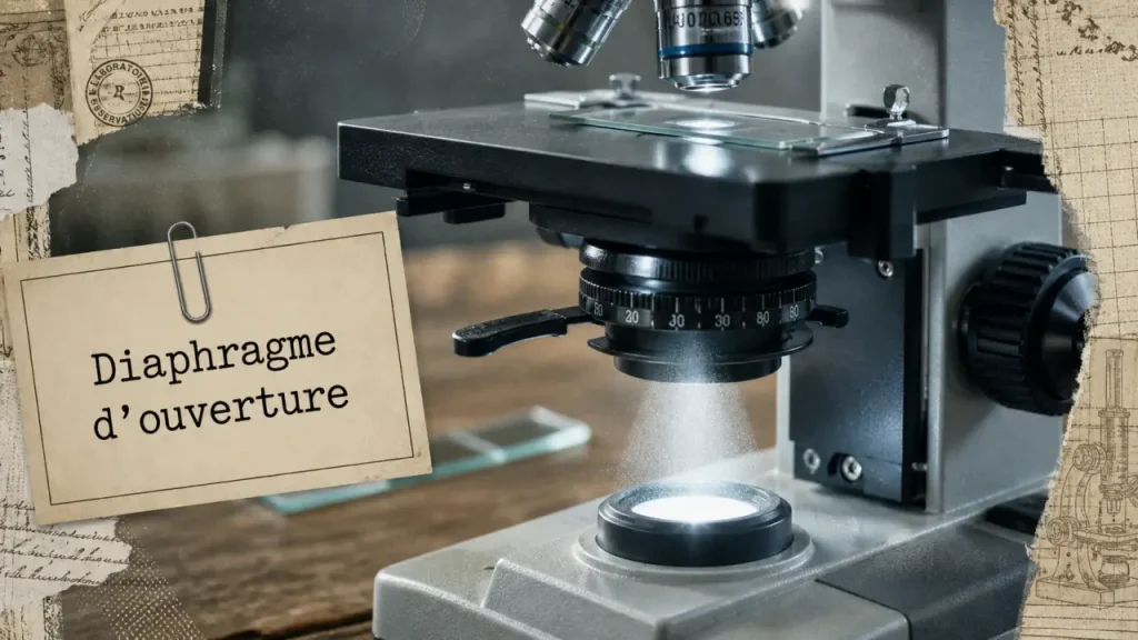 Diaphragme du microscope : contraste, luminosité et réglage selon l’objectif