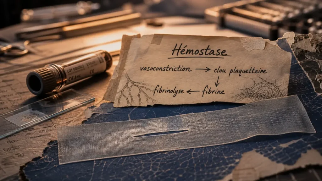 Hémostase : les 4 étapes qui arrêtent le saignement puis dissolvent le caillot