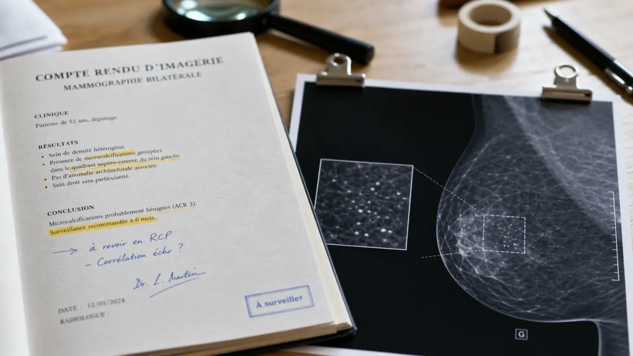 Microcalcifications à surveiller sur mammographie : quand surveiller ou biopsier