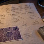 Physiopathologie : chaîne étiologie-mécanismes-signes et traitement sur schéma
