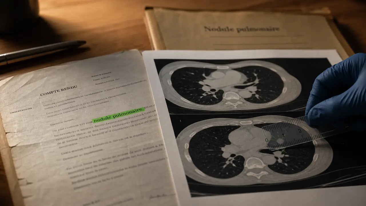 Poumon nodule : mesure sur scanner thoracique