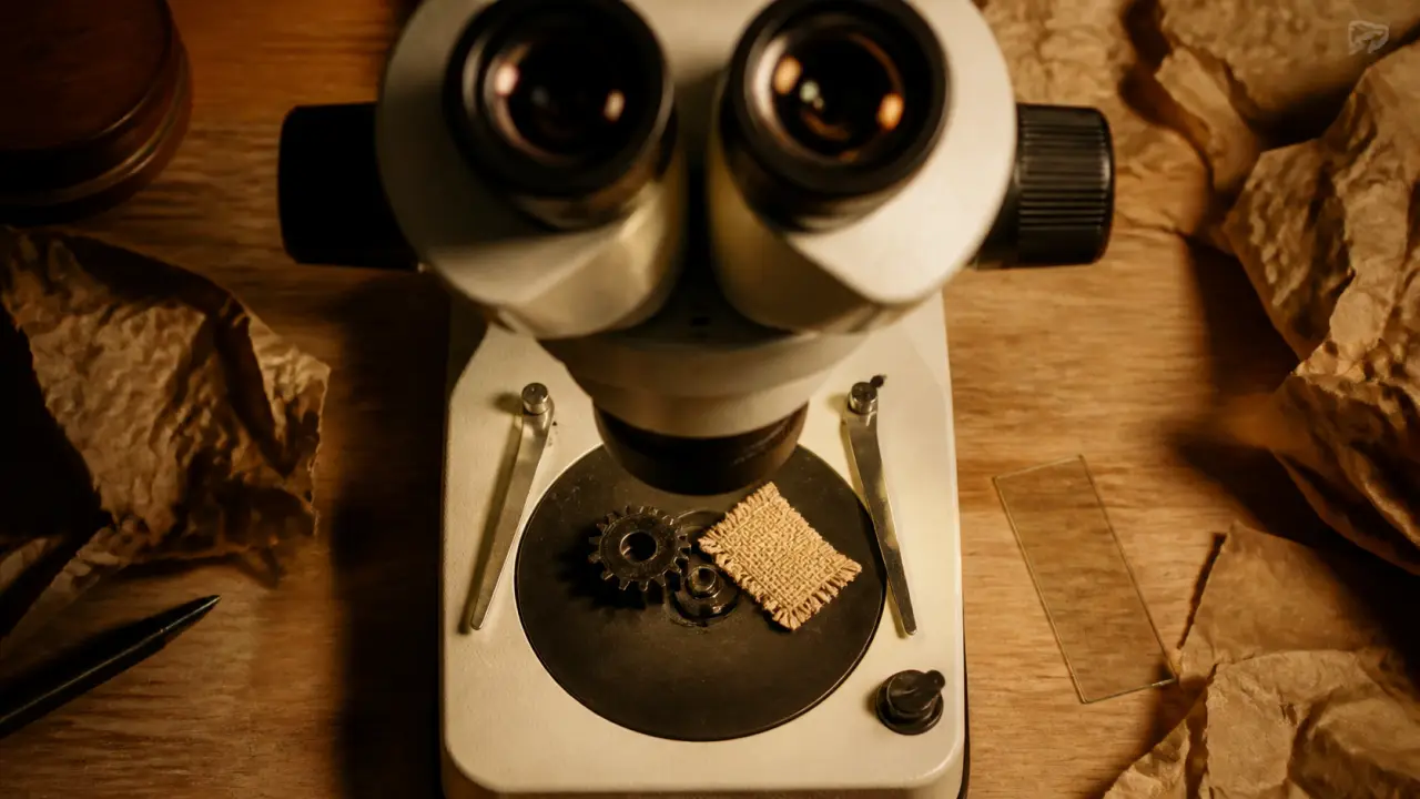 stereoscopic microscope : stéréomicroscope de paillasse, vue de dessus