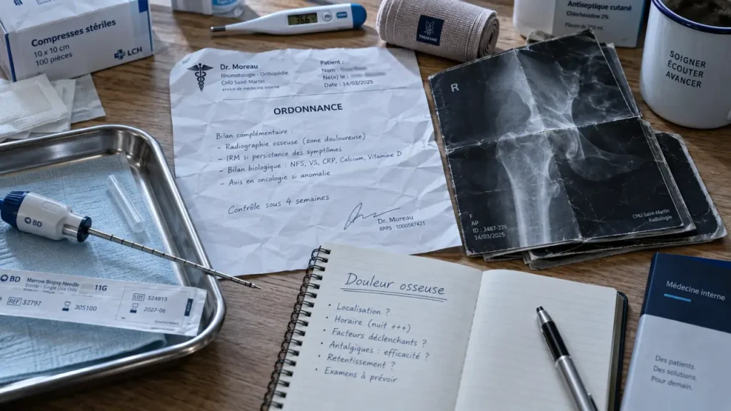 Le premier symptôme du cancer des os est une douleur persistante, parfois nocturne