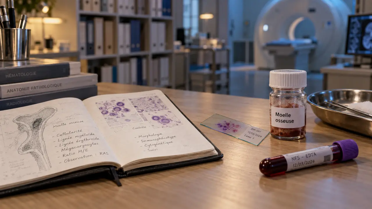 cancer moelle osseuse : diagnostic médical, analyse de moelle osseuse