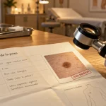 cancer d la peau : dermatoscope et grille d’observation de la peau