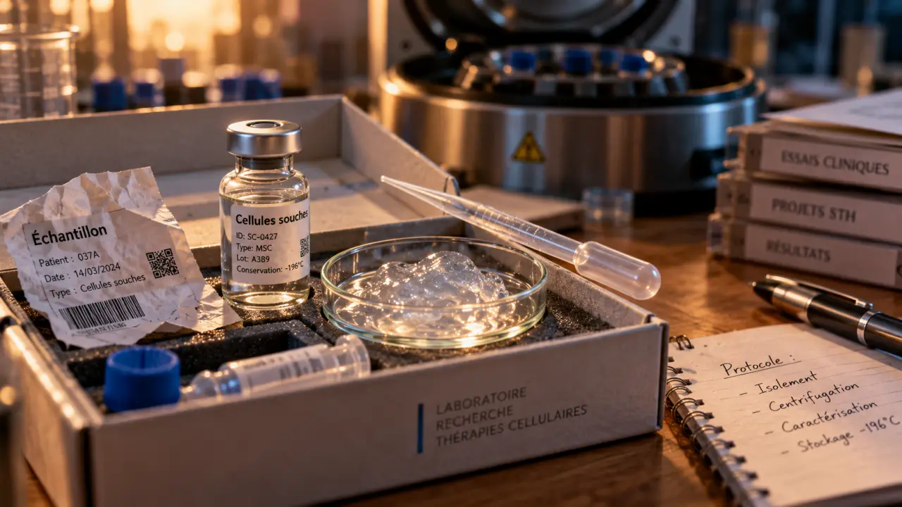 Boîte de prélèvement de cellule souche en laboratoire